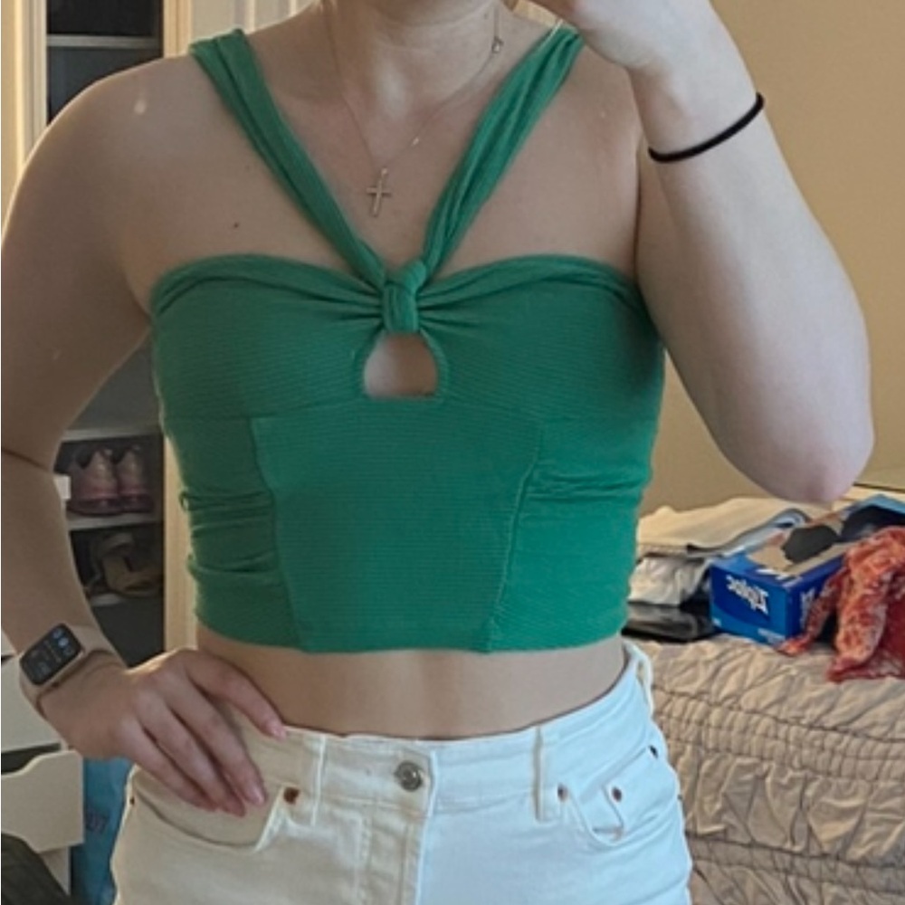 Urban Outfitters Emerald Knot Crop Top